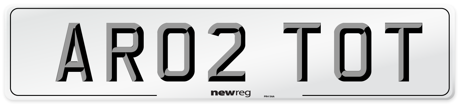 AR02 TOT Number Plate from New Reg